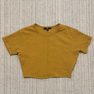 Vans Mustard Ribbed Crop Top